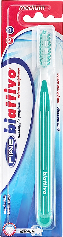 Zahnbürste Biattivo mittel grün - Piave Medium Toothbrush — Bild N1