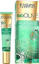 Düfte, Parfümerie und Kosmetik Anti-Falten-Augen- und Augenlidcreme mit Olivenöl - Eveline Cosmetics Bio Olive Tightening Anti-Wrinkle Eye And Eyelid Cream