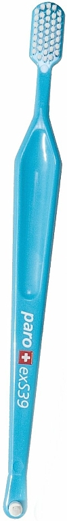 Zahnbürste mittel M39 blau - Paro Swiss Toothbrush (mit Plastikhülle) — Bild N1