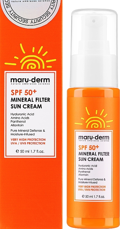 Sonnencreme für das Gesicht - Maruderm Cosmetics Mineral Filter Sun Cream SPF 50+  — Bild N2