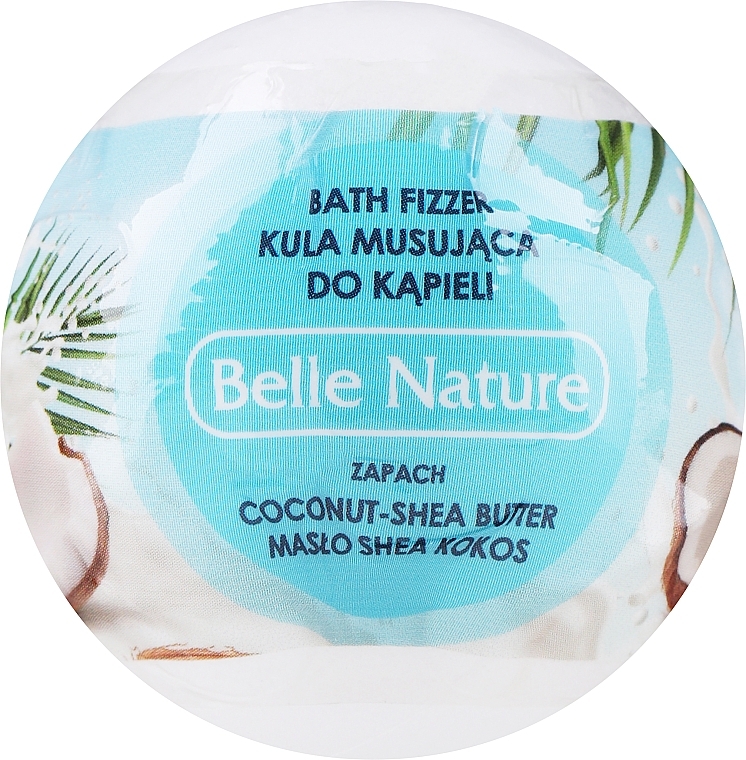Sprudelnde Badekugel mit Kokosduft und Sheabutter weiß - Belle Nature — Bild N1