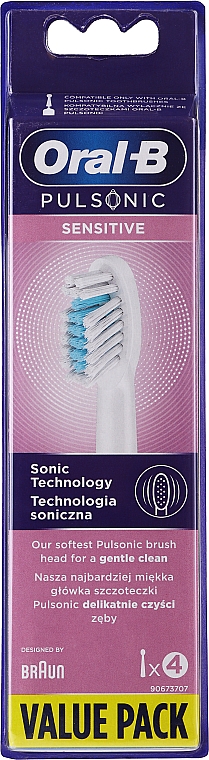 Austauschbare Zahnbürstenköpfe für elektrische Zahnbürste SR32-4S - Oral-B Pulsonic Sensitive — Bild N1