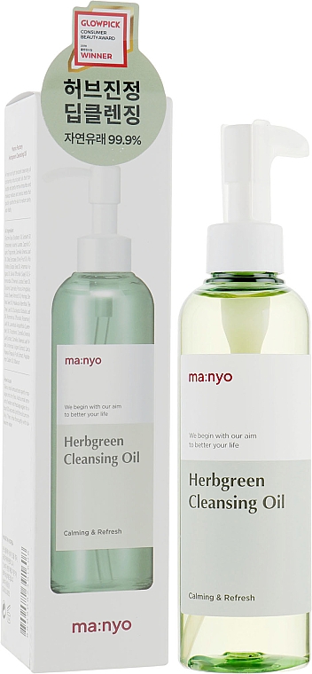 Hydrophiles Gesichtsreinigungsöl mit natürlichen Pflanzenölen und Kräutern - Manyo Factory Herb Green Cleansing Oil — Bild N1