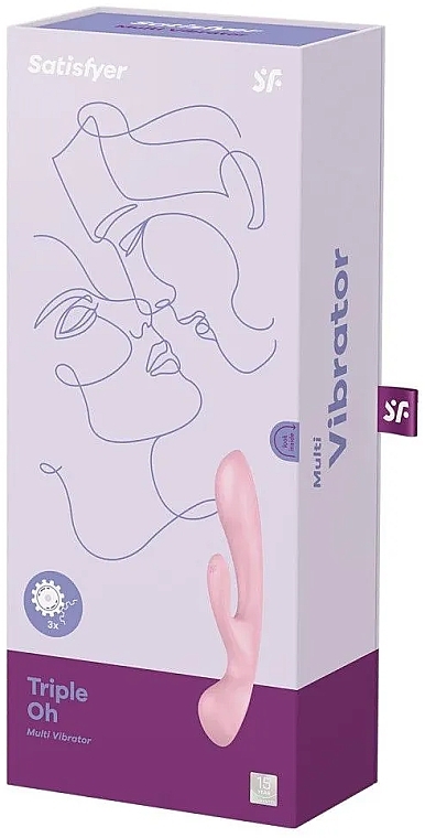 Hasenvibrator rosa - Satisfyer Triple Oh Pink — Bild N3