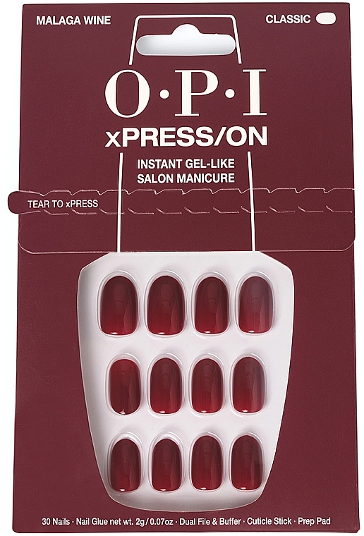 Künstliche Nägel - OPI Xpress/On Malaga Wine — Bild N1
