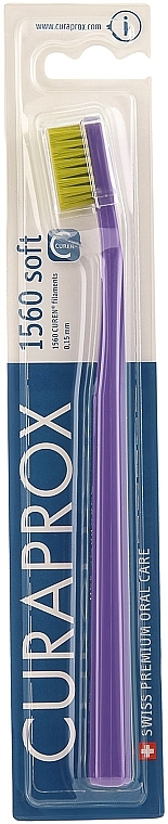 Zahnbürste weich CS 1560 violett-hellgrün - Curaprox — Bild N1