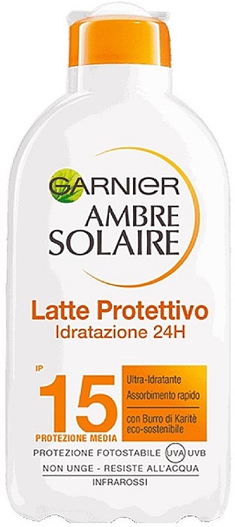 Sonnenschutzmilch für Gesicht und Körper - Garnier Ambre Solaire Protection Lotion SPF15 — Bild N1