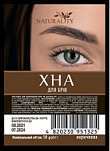 Düfte, Parfümerie und Kosmetik Henna für Augenbrauen - Naturality (Sachet) 
