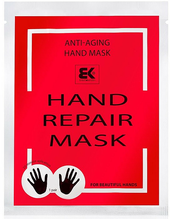 Feuchtigkeitsspendende Anti-Aging Handschuhmaske - Brazil Keratin Hand Rapair Mask — Bild N1