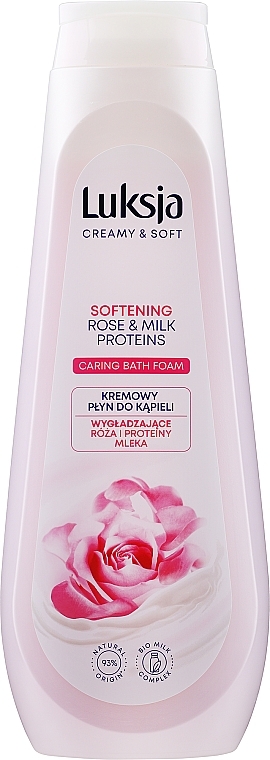 Cremiger Badeschaum Rosenblätter & Milchproteine - Luksja Creamy Rose Petals & Milk Proteins Bath Foam — Foto N3