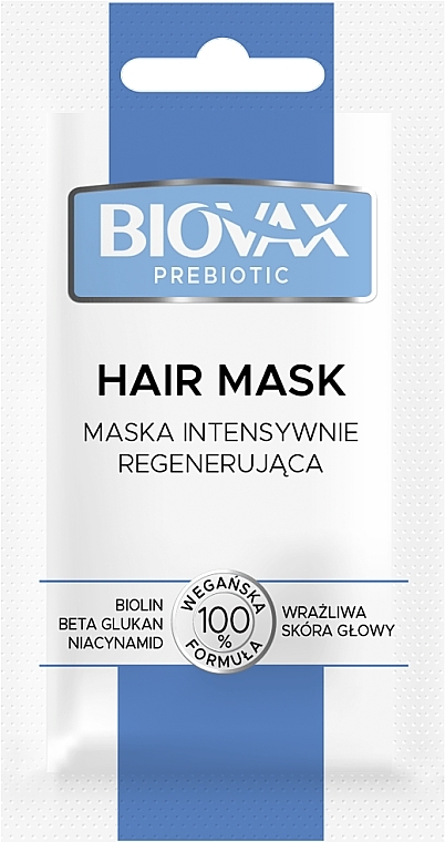 Intensiv regenerierende Haarmaske - Biovax Prebiotic Mask Intensively Travel Size — Bild N1