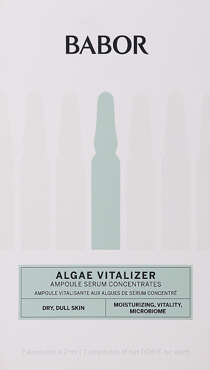 Vitalisierende und feuchtigkeitsspendende Gesichtsampullen mit Algen - Babor Ampoule Concentrates Algae Vitalizer — Bild N2
