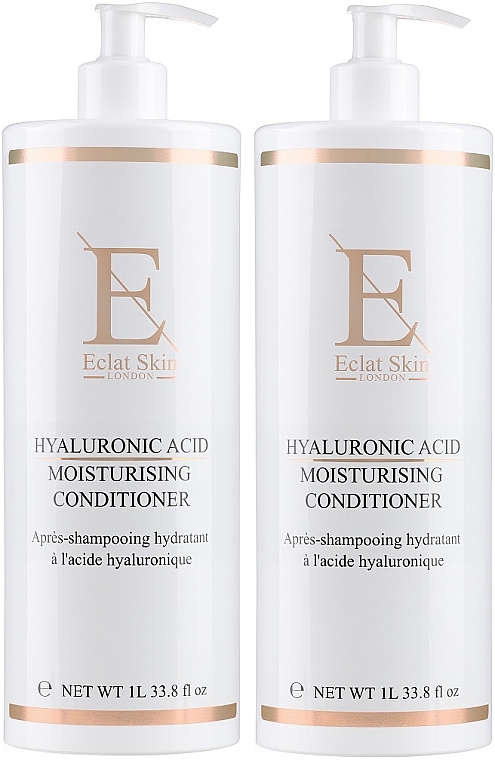 Haarpflegeset - Eclat Skin London Hyaluronic Acid Moisturising Conditioner Duo (Conditioner 1L x2) — Bild N1