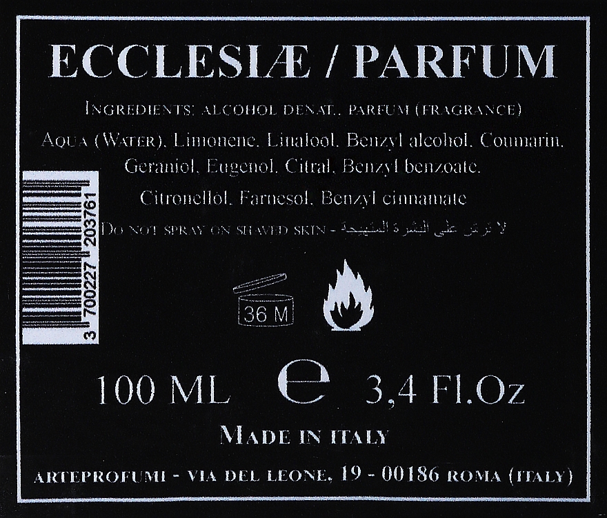Arte Profumi Ecclesiae Incense - Parfum — Bild N3