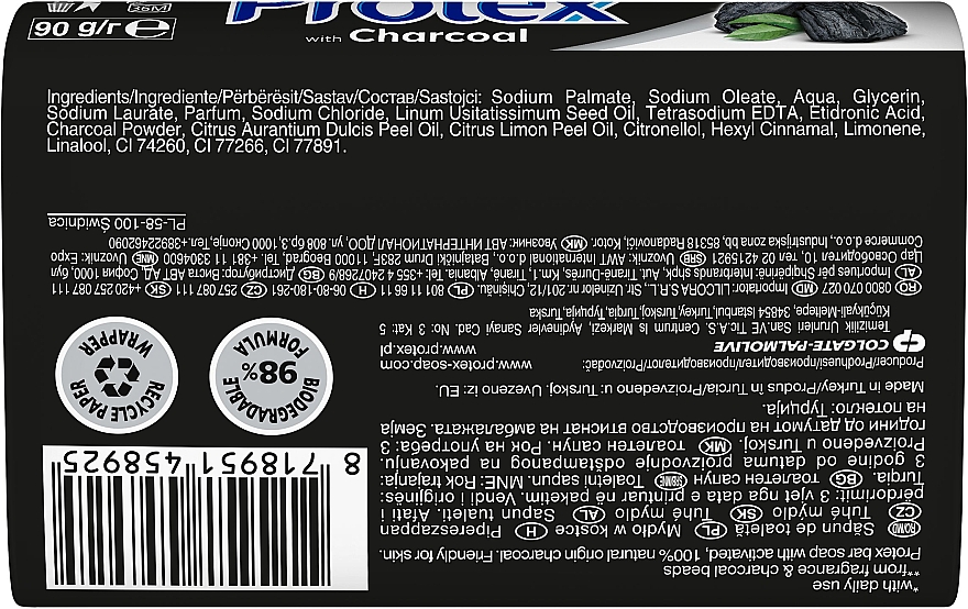 Feste Seife mit Aktivkohle - Protex Charcoal Solid Soap — Bild N2