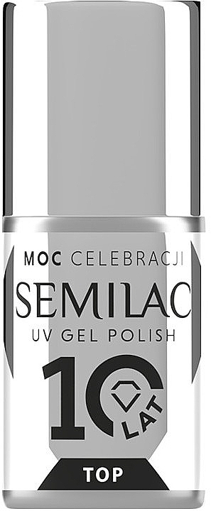 Nagelüberlack ohne Klebeschicht - Semilac 10Years Limited Edition Top No Wipe Sparkle Diamond — Bild N2