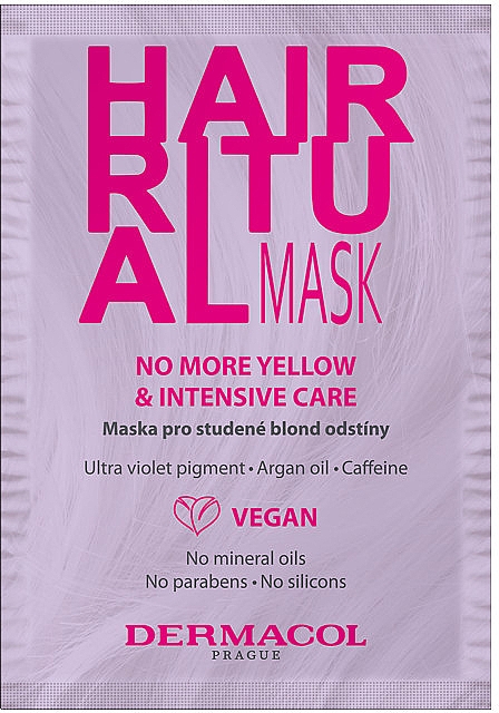 Maske für coloriertes Haar - Dermacol Hair Ritual No More Yellow Mask Hair Mask — Bild N1