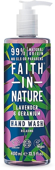 Flüssige Handseife mit Lavendel und Geranie - Faith in Nature Lavender & Geranium Hand Wash — Bild N3