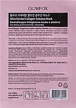 Kollagen-Gesichtsmaske für trockene und reife Haut - Glamfox Ultra Revital Collagen Solution Mask — Bild N2