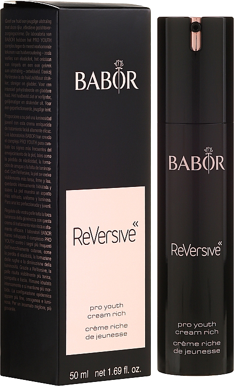 Reichhaltige Anti-Aging Gesichtscreme mit Samenöl und Sheabutter - Babor ReVersive Pro Youth Cream Rich — Bild N1