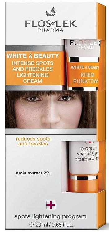 Gesichtscreme für Lokalpflege gegen Pigmentflecken - Floslek White & Beauty Intense Spots And Freckles Lightening Cream — Bild N1