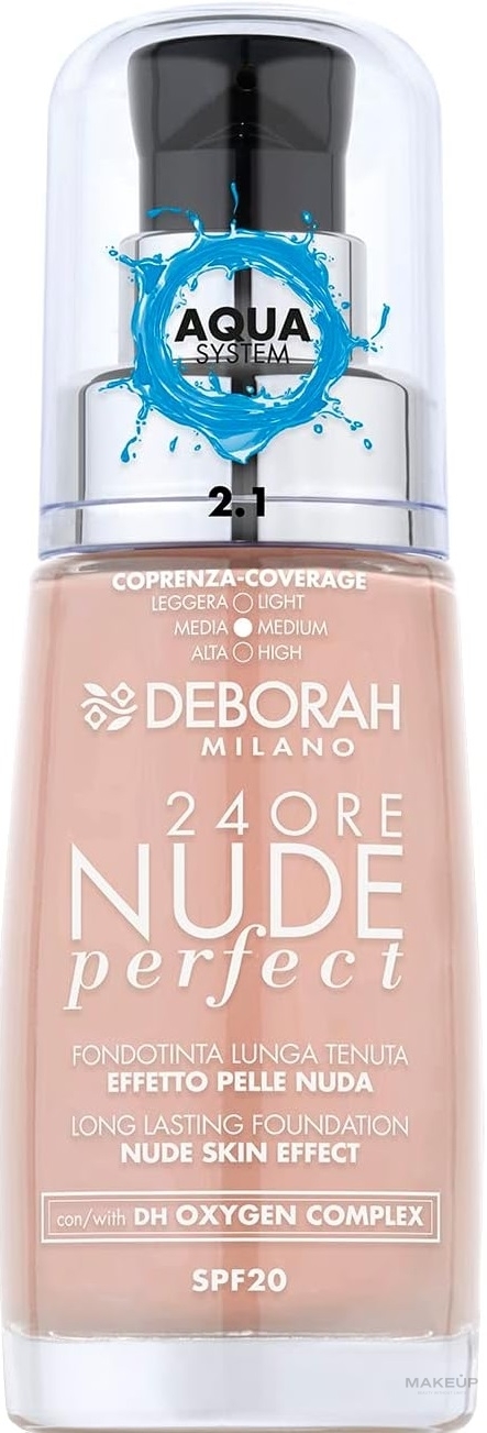 Foundation - Deborah 24Ore Nude Perfect Aqua System Foundation SPF20 — Bild 2.1