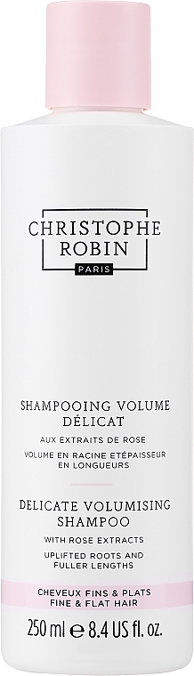 Schützendes Volumen-Shampoo mit Rosenextrakt für dünnes, gefärbtes und empfindliches Haar - Christophe Robin Delicate Volume Shampoo with Rose Extracts — Bild N1