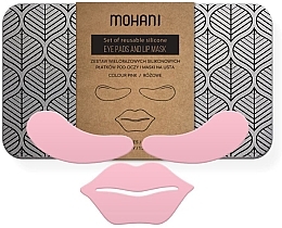 Düfte, Parfümerie und Kosmetik Mohani - Set aus wiederverwendbaren Silikon-Augenpads und Lippenmaske 