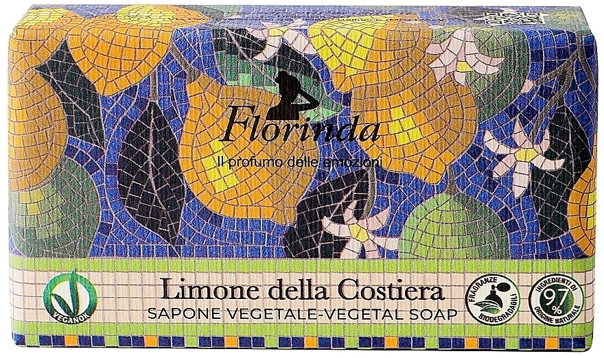 Natürliche Seife auf Basis von Pflanzenölen - Florinda Vegetal Soap Limone della Costiera — Bild N1