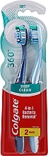 Zahnbürsten Super Clean weich, dunkelblau, blau - Colgate 360 Whole Mouth Clean Soft — Bild N1