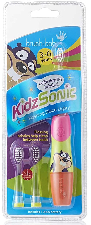Elektrische Zahnbürste Flashing Disko Lights 3-6 Jahre rosa - Brush-Baby KidzSonic Electric Toothbrush — Bild N2