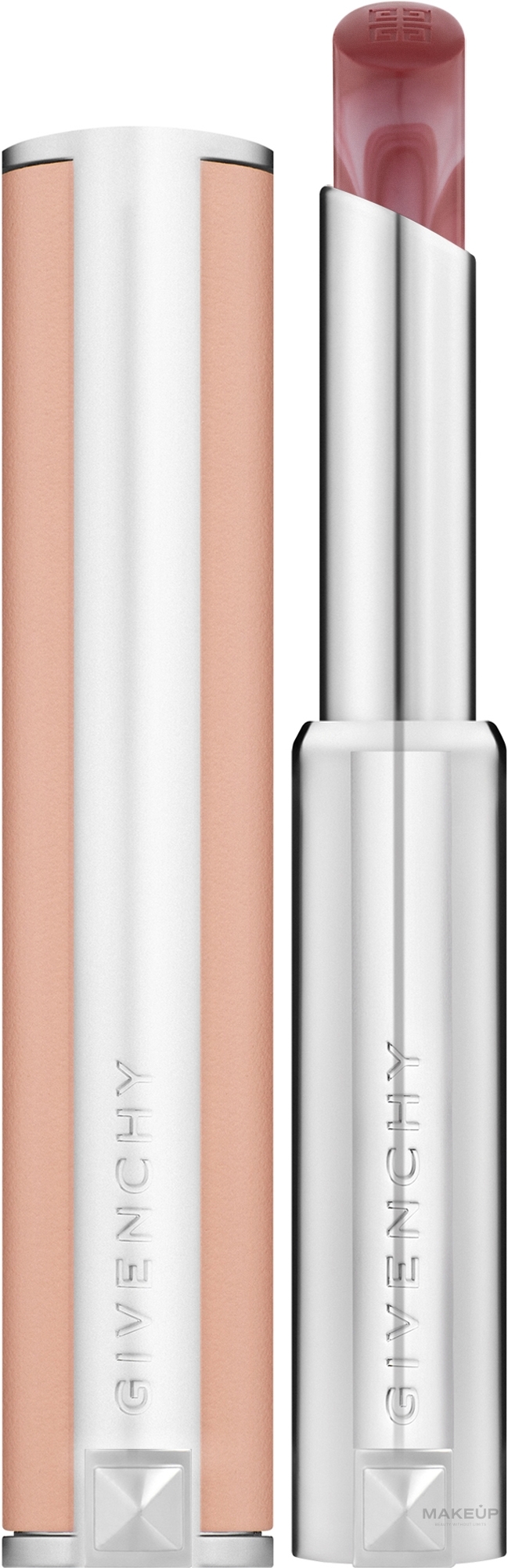 Feuchtigkeitsspendender Lippenbalsam mit Hyaluronsäure, Vitamin C, Sheabutter und Rosenöl - Givenchy Le Rose Perfecto Baume — Bild 102 - Feeling Nude