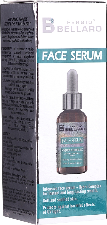 Intensiv feuchtigkeitsspendendes und glättendes Gesichtsserum - Fergio Bellaro Face Serum Hydra Complex — Bild N3