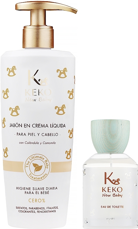Keko New Baby The Ultimate Baby Treatments - Duftset (Creme-Seife 500 ml + Handtuch 1 St. + Eau de Toilette 100 ml)  — Bild N3