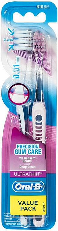 Zahnbürste extra weich Ultrathin Precision Gum Care lila, blau 2 St. - Oral-B Ultrathin Precision Gum Care Extra Soft — Bild N1