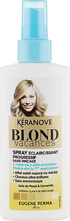 Spray-Toner für natürliche Aufhellung - Eugene Perma Keranove Laboratoires Blond Vacances Highlighting Spray Without Rinse