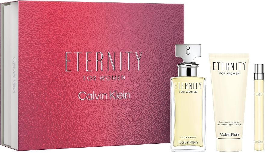 Calvin Klein Eternity For Woman  - Duftset (Eau de Parfum 100ml + Eau de Parfum 10ml + Körperlotion 100ml)  — Bild N2