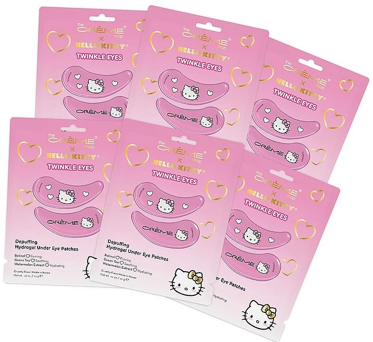 Patches gegen dunkle Augenringe - The Creme Shop x Hello Kitty Twinkle Eyes Depuffing Hydrogel Under Eye Patch — Bild N1