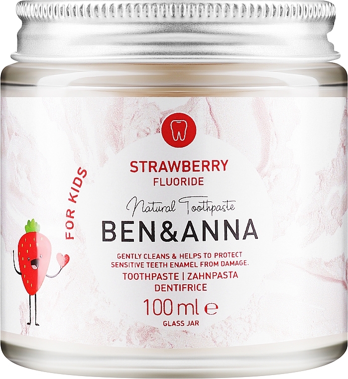 Zahnpasta für Kinder mit Erdbeere - Ben&Anna Strawberry Toothpaste Gently Cleanse Children's Teeth — Bild N1