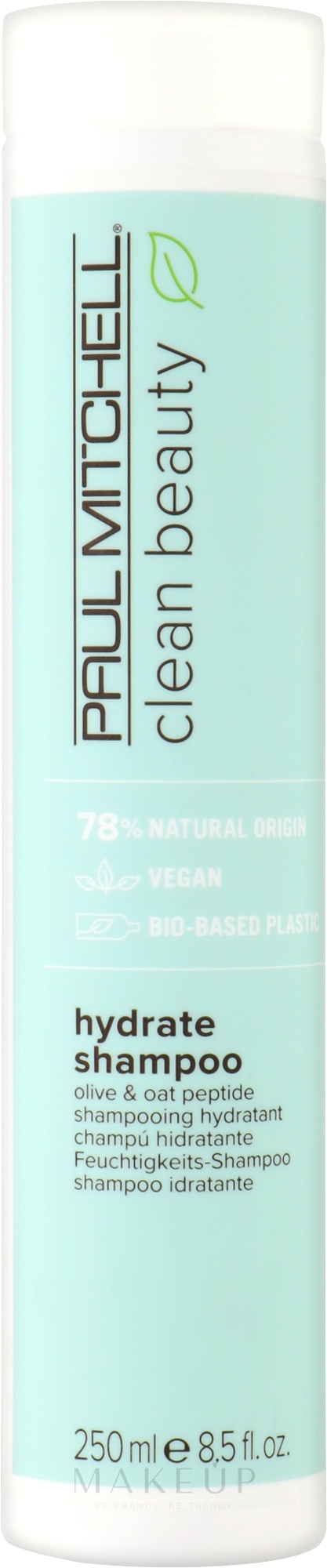 Feuchtigkeitsshampoo mit Olive und Haferpeptid - Paul Mitchell Clean Beauty Hydrate Shampoo — Bild 250 ml