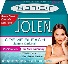 Düfte, Parfümerie und Kosmetik Set - Jolen Bleach Cream Mild Formula With Aloe Vera (cr/125ml + poudre/30g)