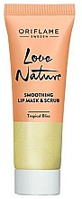 Düfte, Parfümerie und Kosmetik 2in1 Glättendes Lippenmaske-Peeling mit Minze und Limette - Oriflame Love Nature Smoothing Lip Mask & Scrub