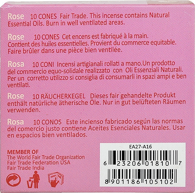 Räucherkegel Rose - Maroma Encens d'Auroville Cone Incense Rose — Bild N2