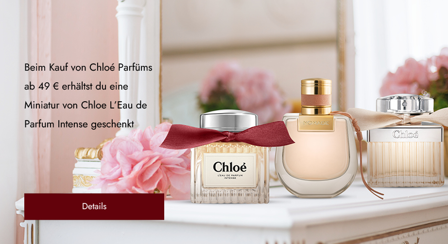 Beim Kauf von Chloé Parfüms ab 49 € erhältst du eine Miniatur von Chloe L'Eau de Parfum Intense geschenkt