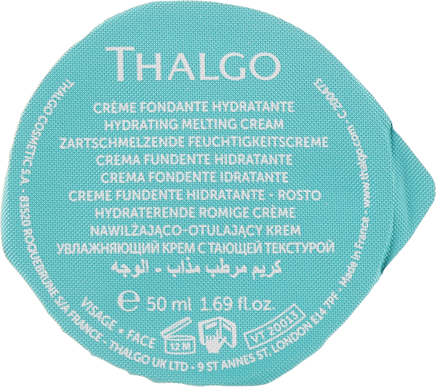 Feuchtigkeitsspendende Gesichtscreme - Thalgo Source Marine Hydrating Melting Cream (Refill)  — Bild N1