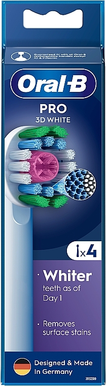 Ersatzkopf für elektrische Zahnbürste 4 St. - Oral-B Pro 3D White  — Bild N1