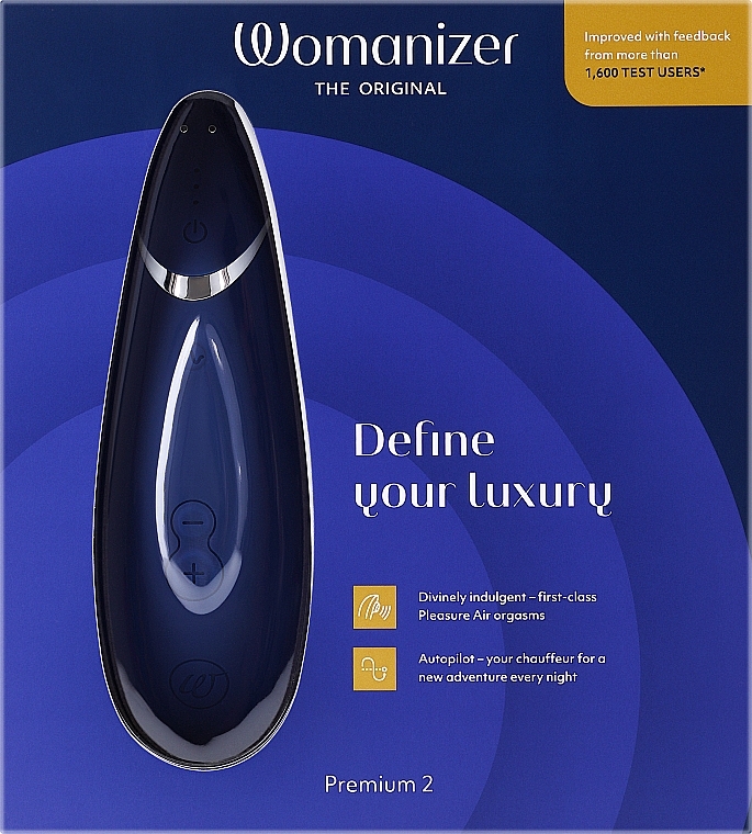 Vakuum-Klitoris-Stimulator blau - Womanizer Premium 2 Blueberry — Bild N1