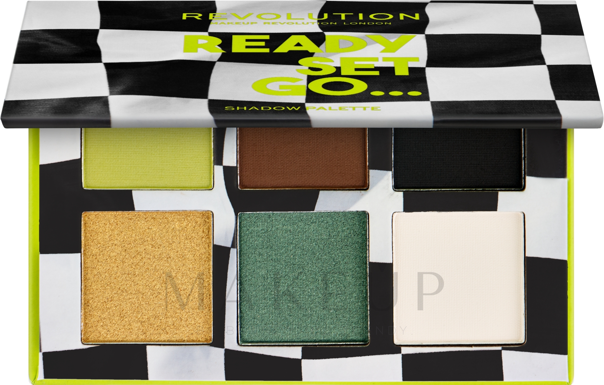 Lidschattenpalette - Makeup Revolution Power Shadow Palette Ready Set Go — Bild 6 x 1.1 g