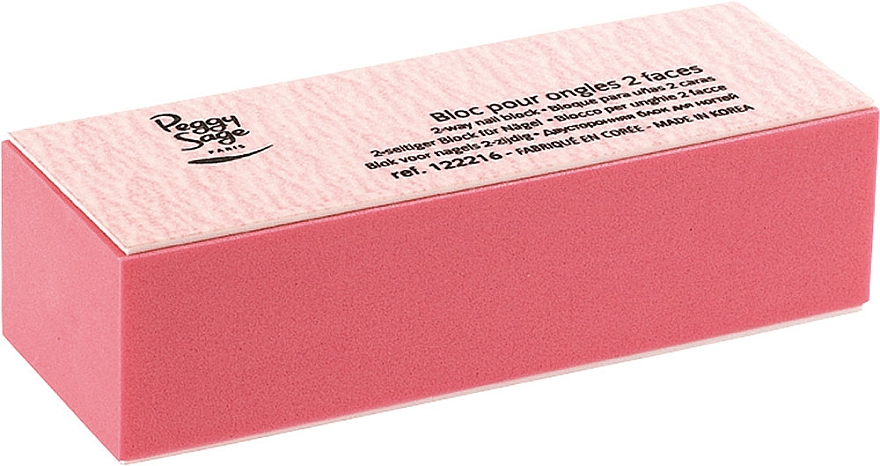 Doppelseitige Polierfeile rosa - Peggy Sage 2-Way Nail Block — Bild N1
