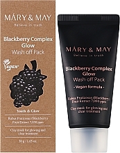 Antioxidative Ton-Gesichtsmaske mit Brombeere - Mary & May Blackberry Complex Glow Wash Off Mask — Bild N2